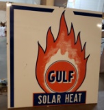 1950s Porcelain Gulf Solar Heat Sign