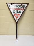 1940s Conoco Oil Lollipop Sign