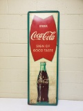 1958 Coca Cola Vertical Fishtail Sign