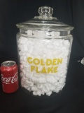 Vintage Golden Flake Country Store Cracker Jar