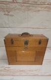 Outstanding Tiger Oak Tool Chest 1900's