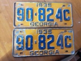 1935 Matching Georgia Car Tags