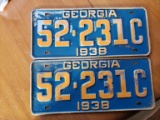 1938 Matching Georgia Car Tags