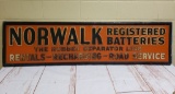 1950s Norwalk Batteries Sign