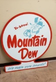 Painted Mt Dew Sign