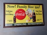 1955 Coca Cola Sprite Boy Paper Sign