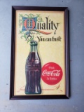 1940's Coca Cola Cardboard Sign