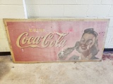 1940's Coca-Cola Masonite Sign