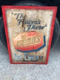 1950's Hood's Ice Cream Curb Sign