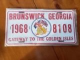1968 Brunswick Ga City Tag