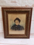 Antique Framed Hand Colored Photo