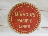 Missouri Pacific Lines Rail Road Sign