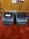 Two Zebra ZP 450 Postage Label Makers