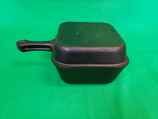 Rare Early Cast Iron Double Fryer
