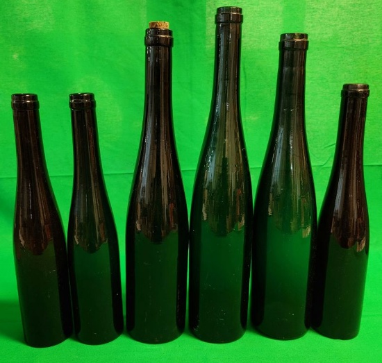Six Hock Wine Bottle Lot