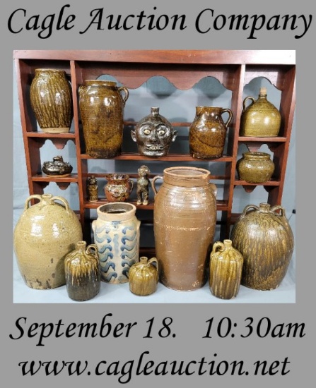 Fall Southern Pottery Auction & Southern Furniture