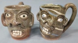 Lot of Two Joe Reinheart Face Mugs