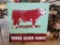 Mint Green Acres Ranch Cattle Porcelain Sign
