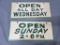 Hand Painted Open/Closed Sign