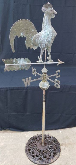 Antique Coper Rooster Weather Vane