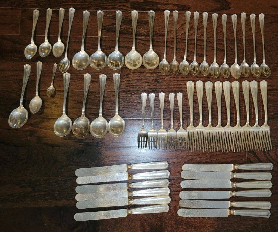 Fine Sterling Silver Flatware set 53 Pieces Set