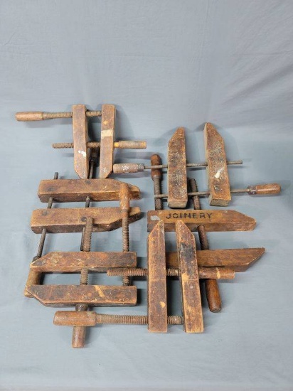 Antique Wood Working Clamps Lot
