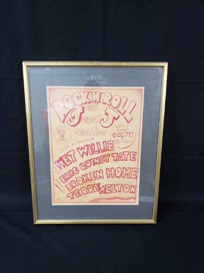 Rare 1960s Athens Rock & Roll J&J Music Poster