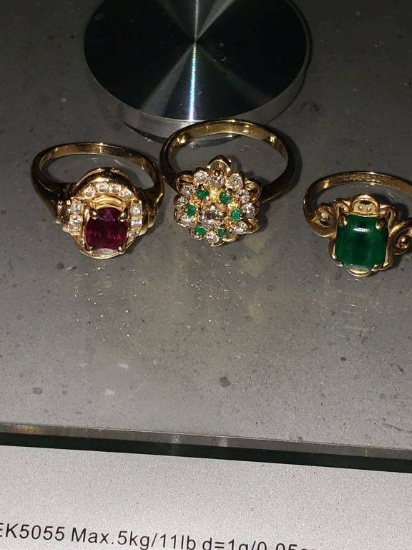 10k & 14K Estate Gold Ring Lot