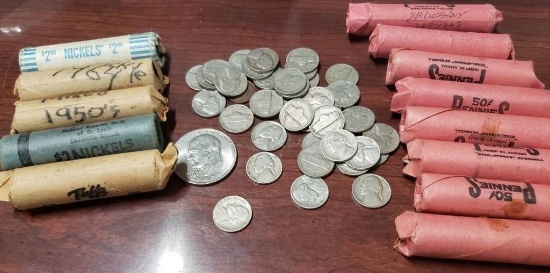 Misc Jefferson Nickel & Lincoln Penny Lot