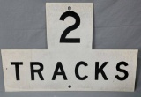 Rail Road 2 Tracks Reflective Sign