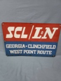 L&N RailRoad Sign Clinchfeild Va & West Point Ga.