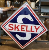 Rare SKELLY Porcelian D/S W/Ring Sign