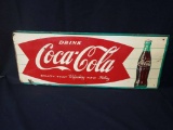 1950's Coca Cola Fishtail Sign