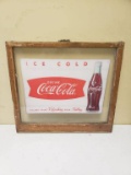 Vintage Coca Cola Decal On Window Sash