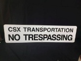 CSX Railroad No Trespassing Sign