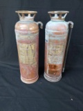 2- Copper & Brass Fire Extinguishers Red Star