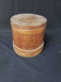 Antique Wooden Firkin Container