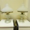 Pair of Kerosene Lamps with Glass