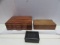 (3) Decorative Boxes: (1) Wooden Cigar Box, 10