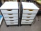 (2) Plastic 5-Drawer Rolling Carts