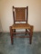 Antique Oak Chair w. Rush Seat and Back