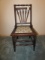 Vintage Chair with Spindle Back and Upholstered