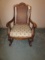 Antique Rocking Chair w/ Upholstered Seat and