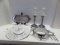 Box of Assorted Serving Items, Candlesticks with