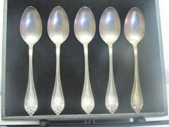 (5) Sterling Silver Ice Cream Spoons - Engraved