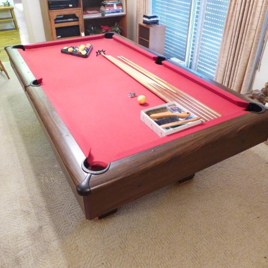 Kasson Slate Bed Pool Table 51 1/2" x 90 1/4".