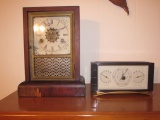 Antique 8 Day Mantle Clock & Mid Century Modern