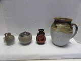 (4) Pieces of Signed and & Unsigned Pottery: 7