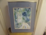 Framed & Double Matted Watercolor signed 