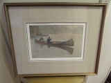 Framed & Triple Matted Frederic Remington Print.